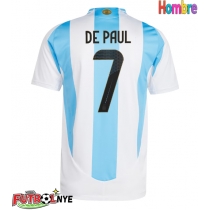 Camiseta Argentina Rodrigo De Paul #7 Primera Equipación Copa America 2024 manga corta